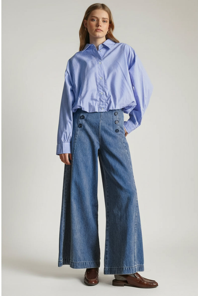 ballon hem buttondown shirts