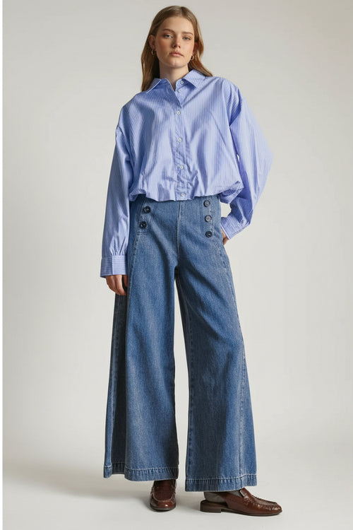 ballon hem buttondown shirts