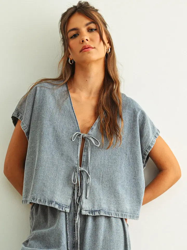 modern denim shirt