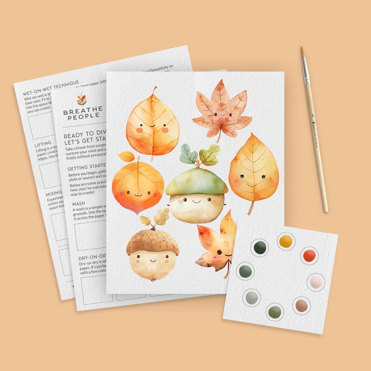 fall leaves watercolor kit