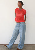 crochet tee poppy