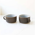 Ribbed Ceramic Coffee Mug