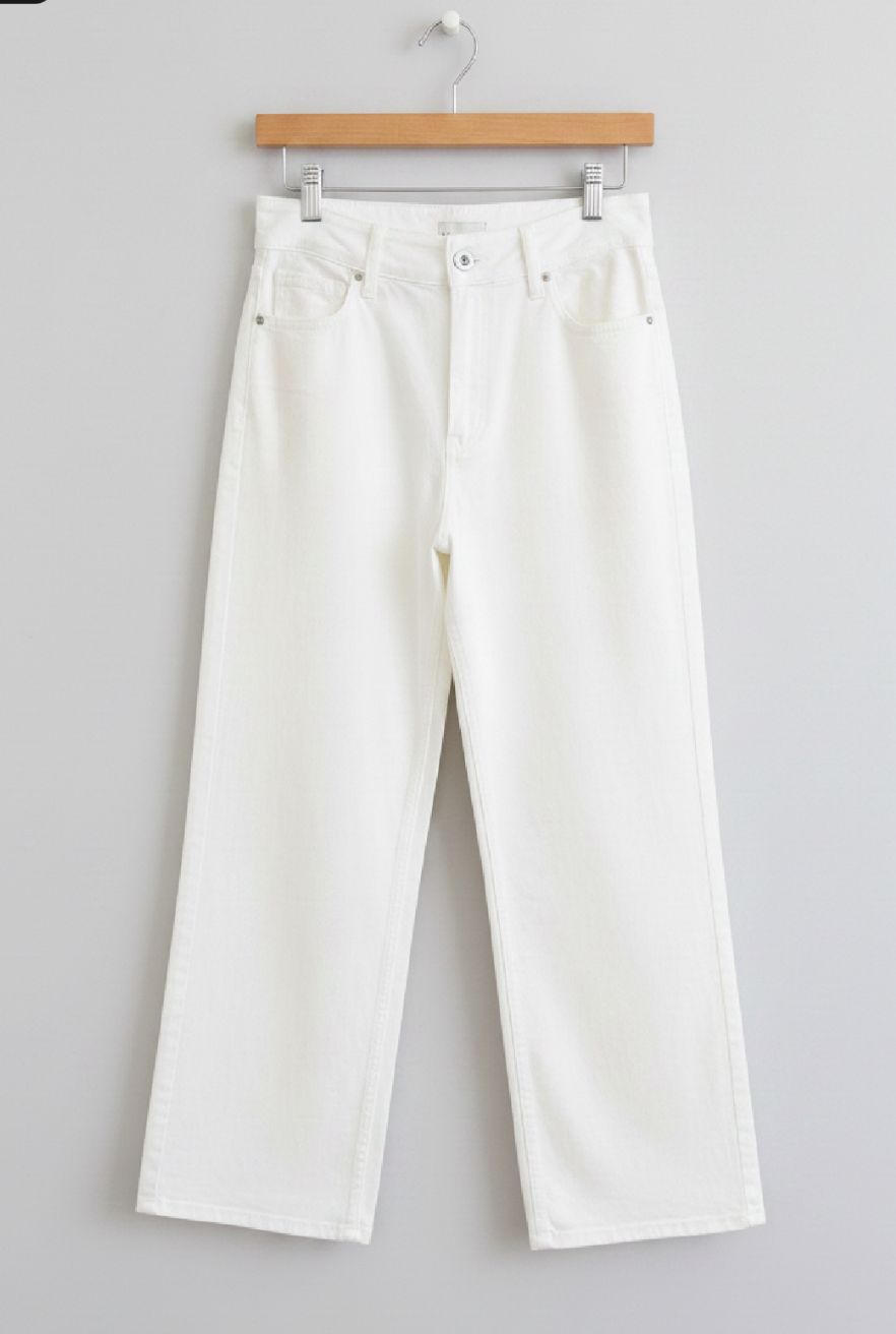 wide leg denim pants
