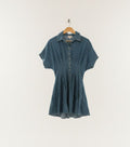 denim button detail dress