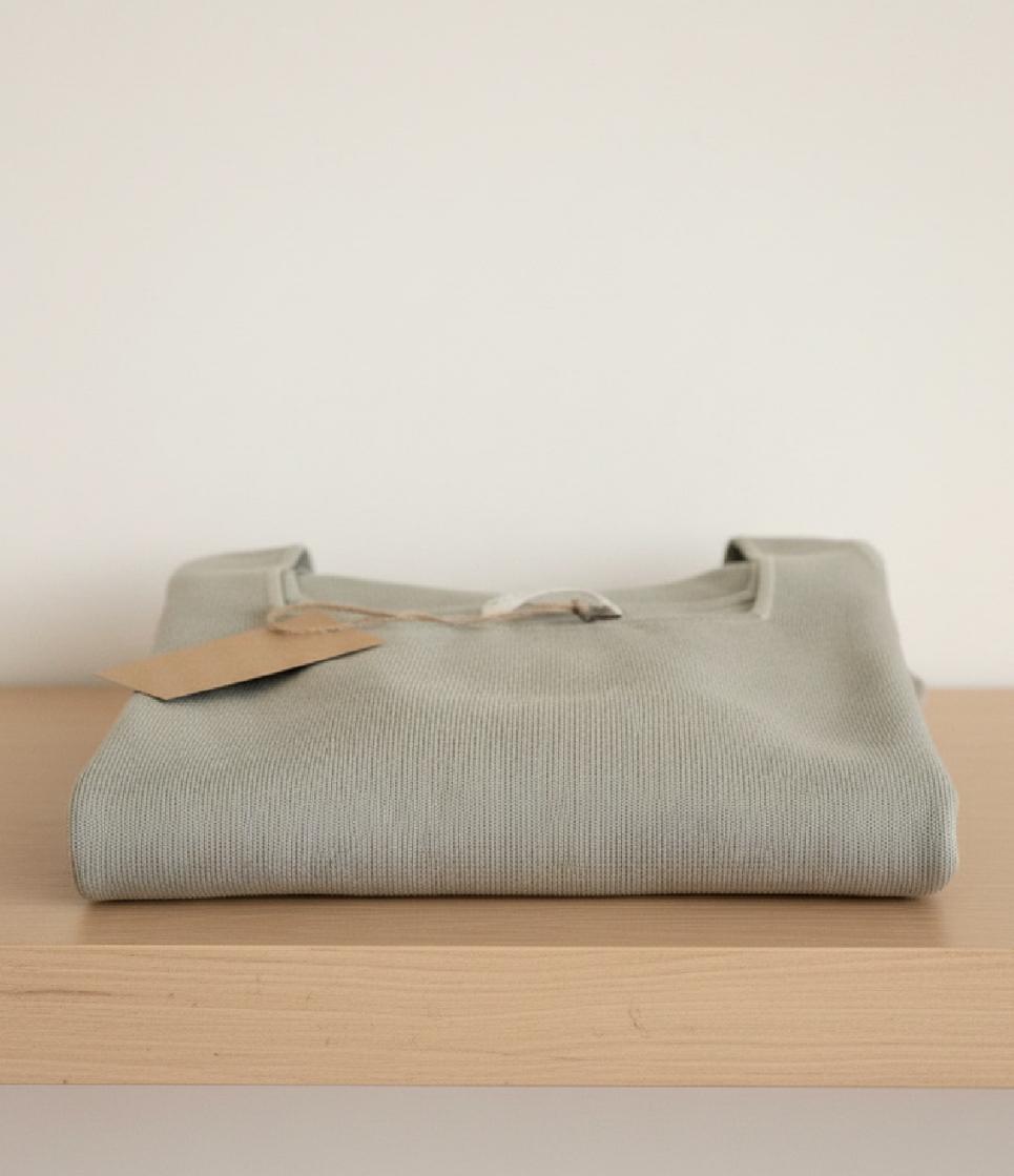 sleeveless ribbed knit top
