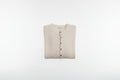 multi button beige short sleeve top