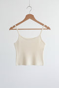 cream crochet tank top