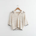crochet polo sweater