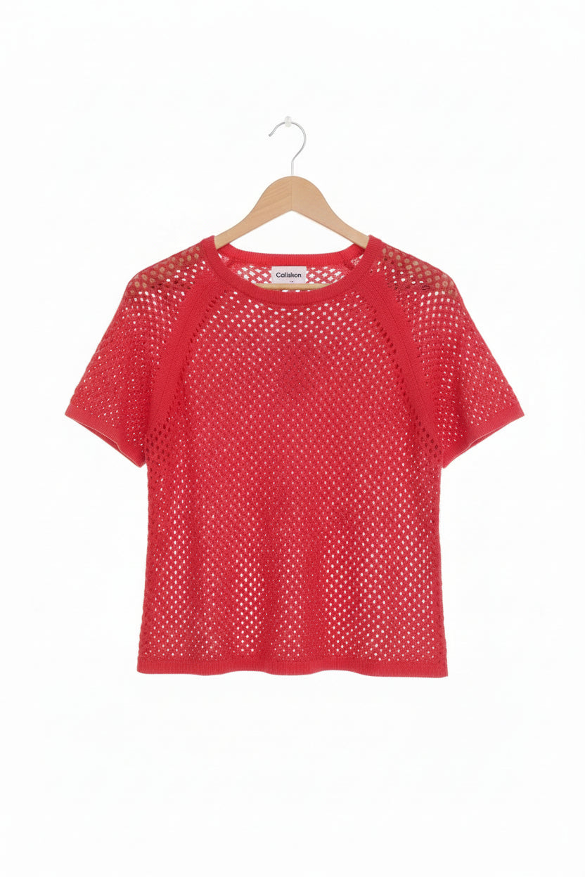 crochet tee poppy