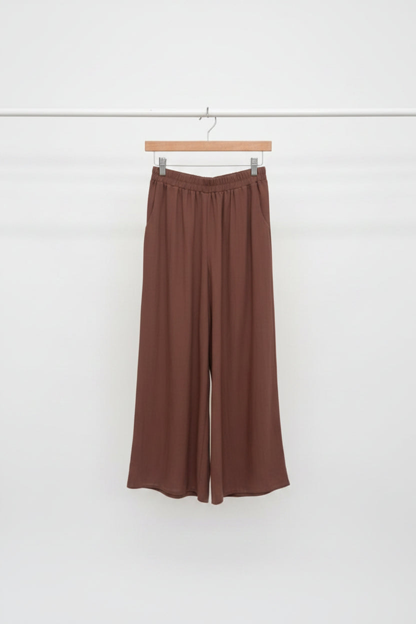 amber brown woven pants