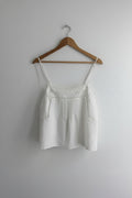 lille embroidereded woven tank