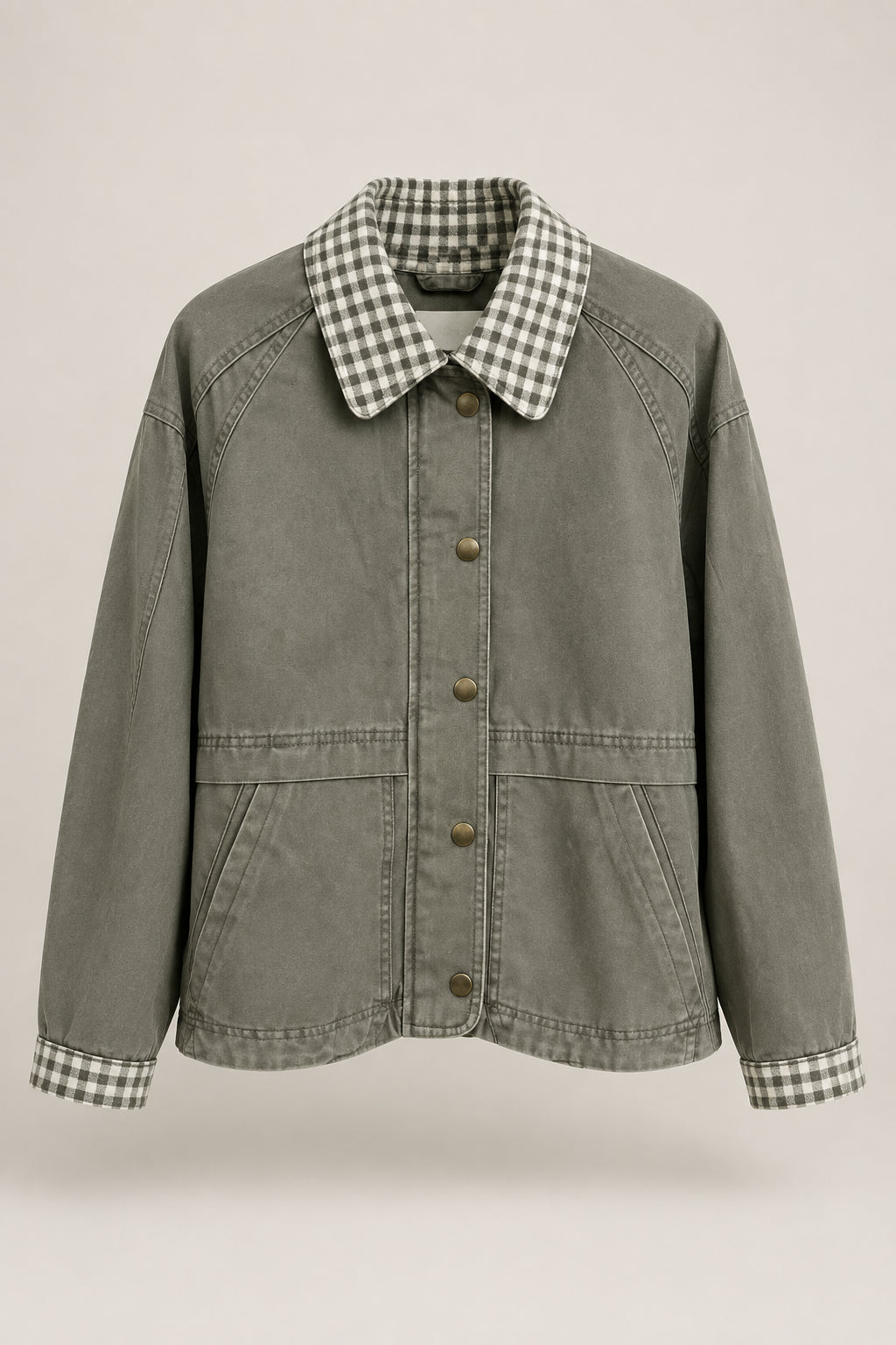 gingham twill jacket