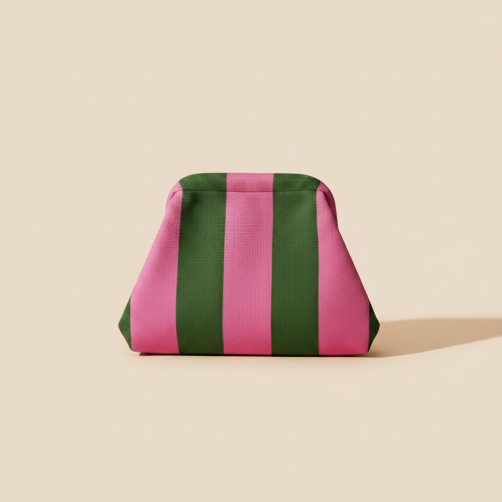 Clutch Bag - Green Pink