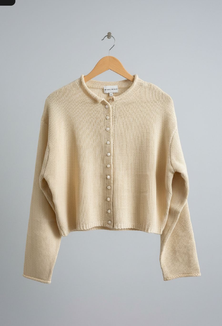 vanilla oat knitted cardigan