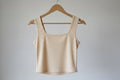ecru square neck sleeveless top