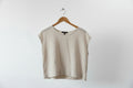 woven boxy top