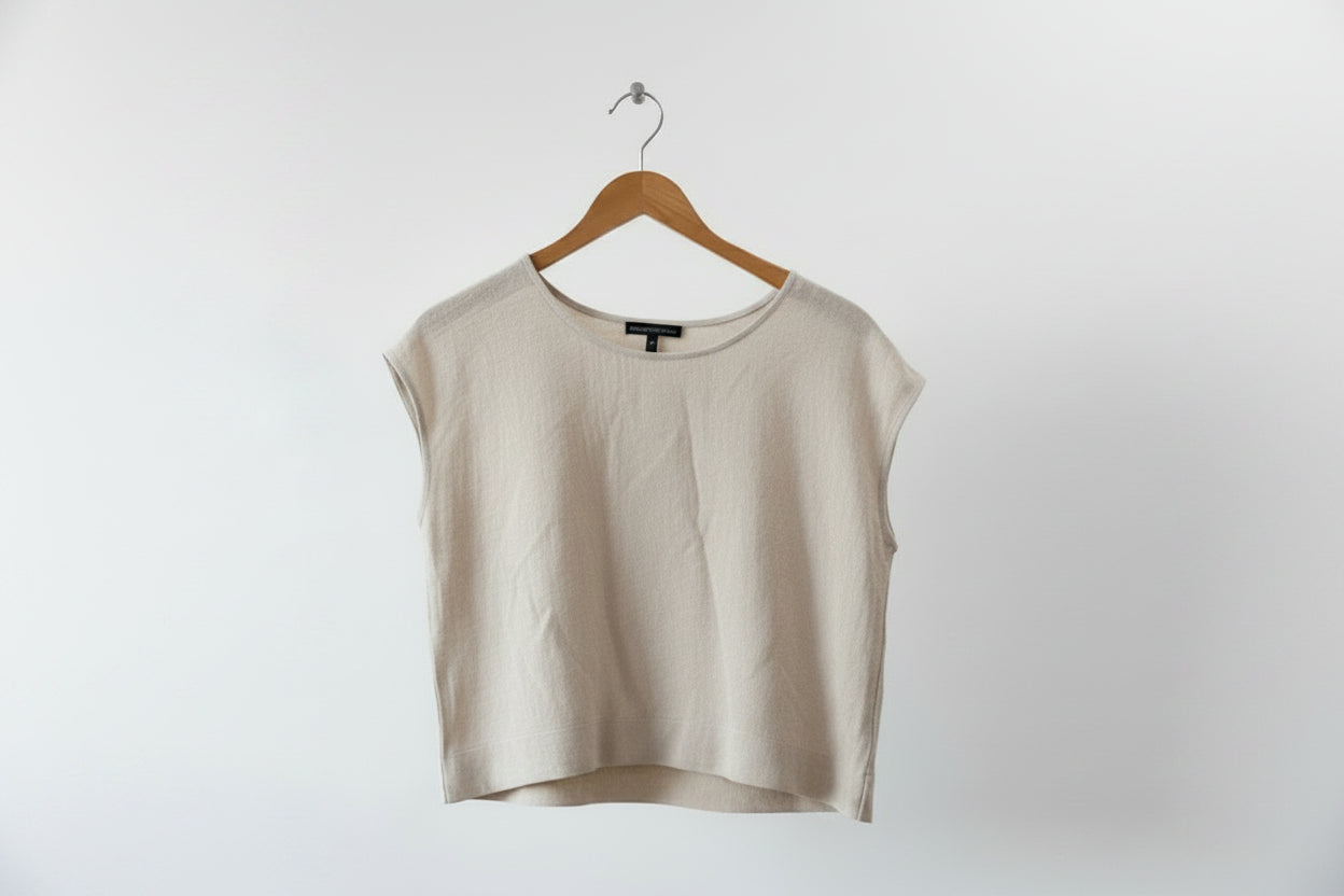woven boxy top
