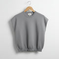 grey round neck knit top