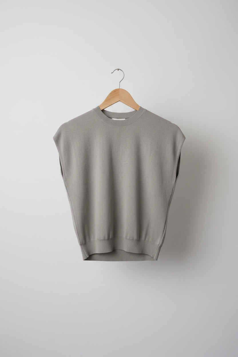round neck knit sage