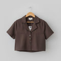 brown botton front