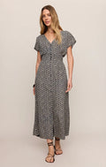sanna iris floral midi dress
