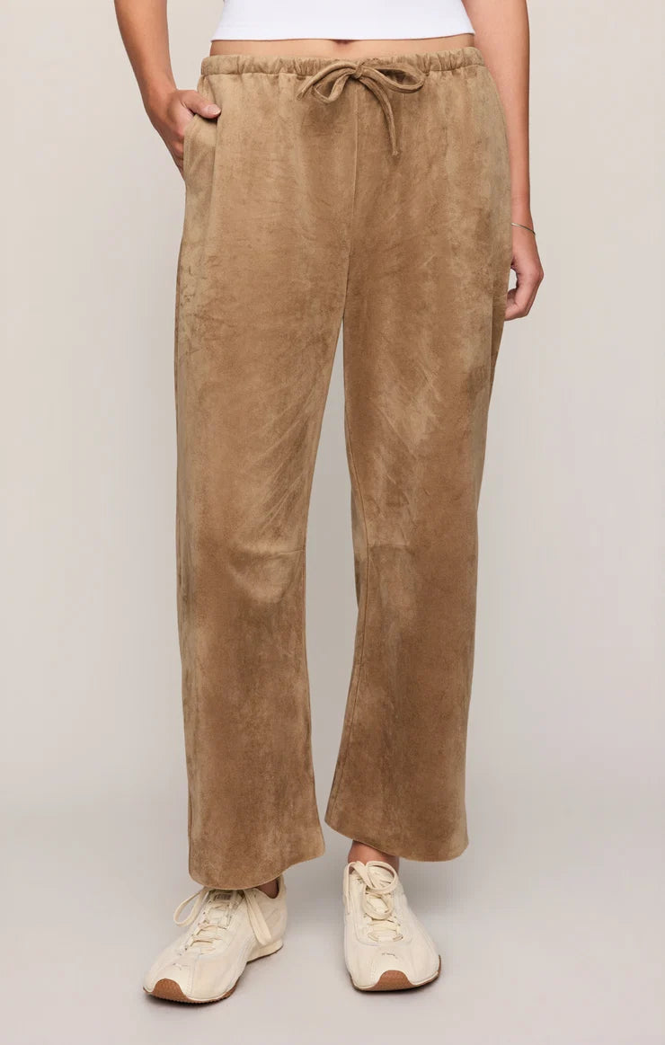 drift suede pant light sand