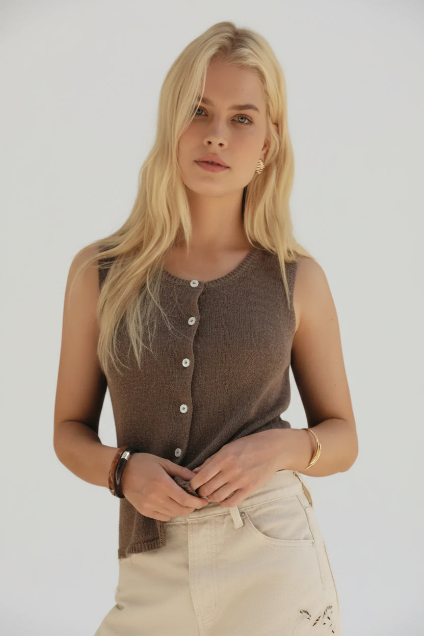 syd sweater vest pebble coast