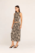 emma midi skirt (zebra)