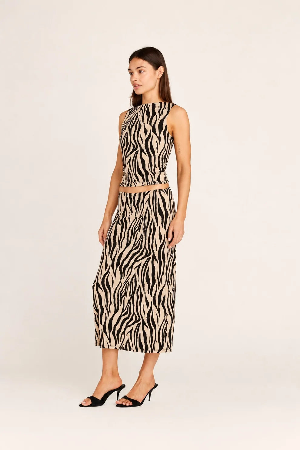 emma midi skirt (zebra)